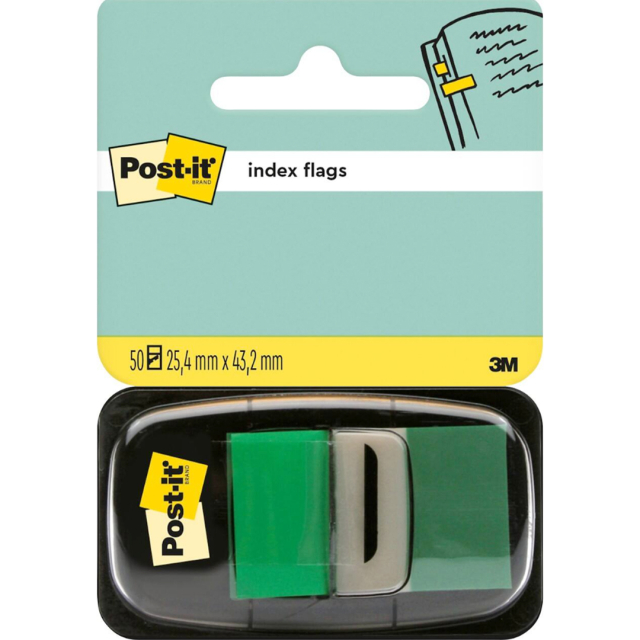 Post-it Index Tabs 25.4 x 43.2 mm Green