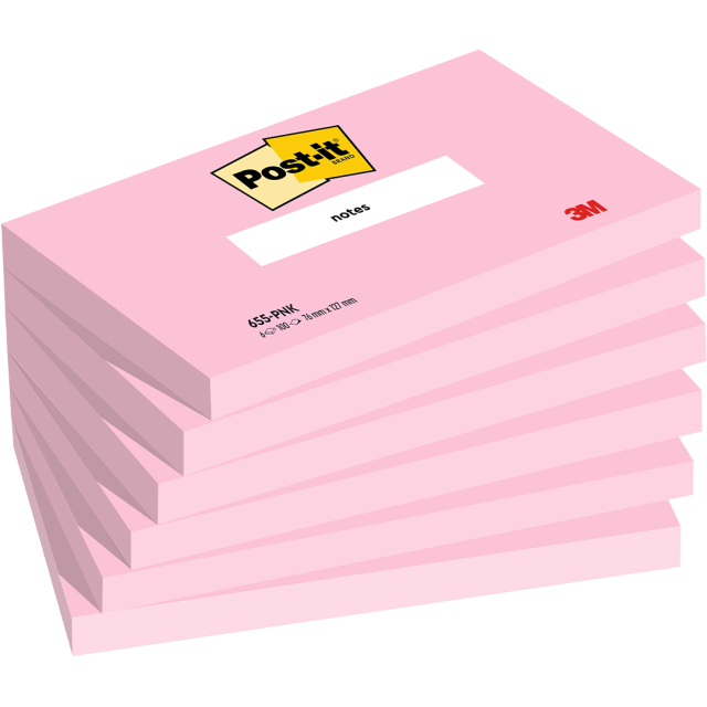 Post-it 76×127 Neon pink 6-pack
