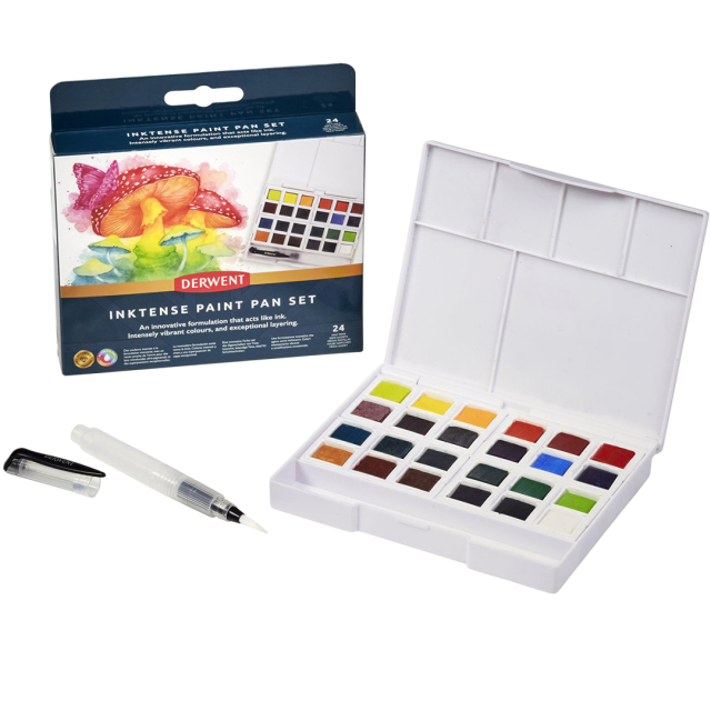 Inktense Watercolour 24 Half pans