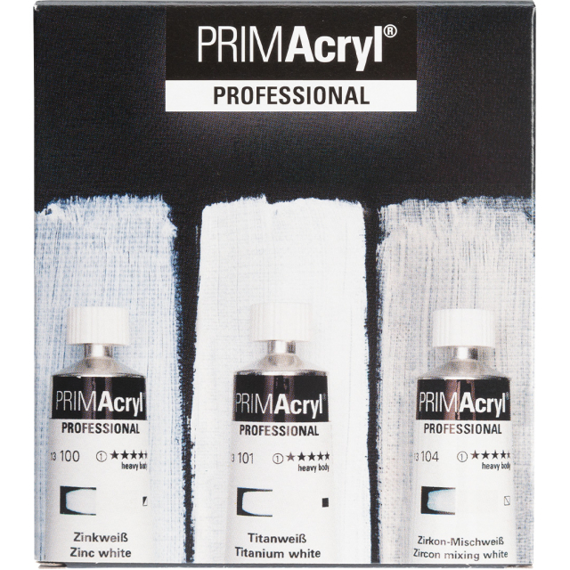 PRIMAcryl Acrylic paint 35 ml White 3-set