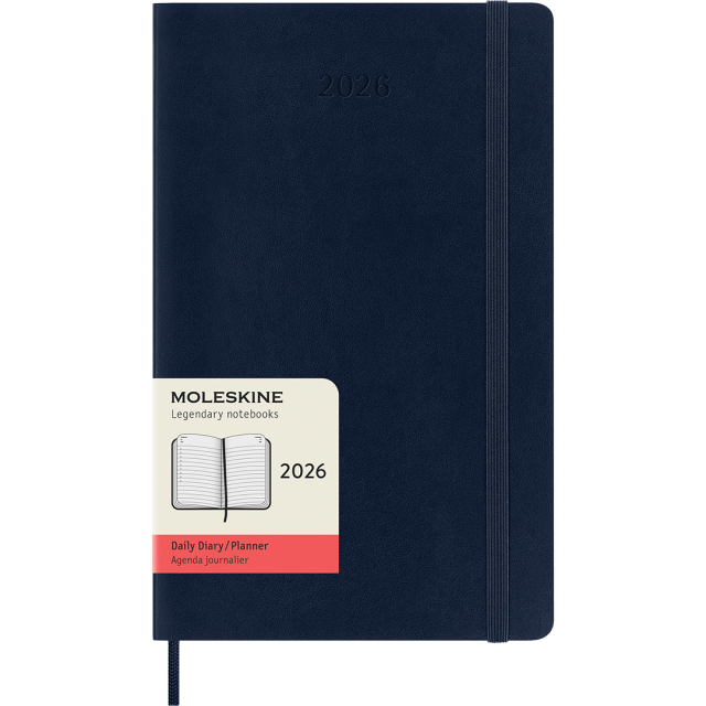 Diary 12M Daily 2026 Softcover Large Sapphire Blue