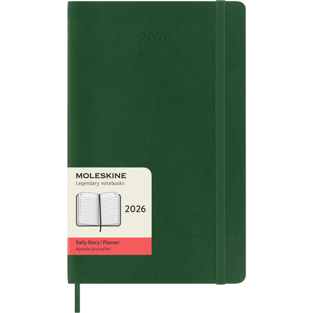 Diary 12M Daily 2026 Softcover Large Myrtle Green