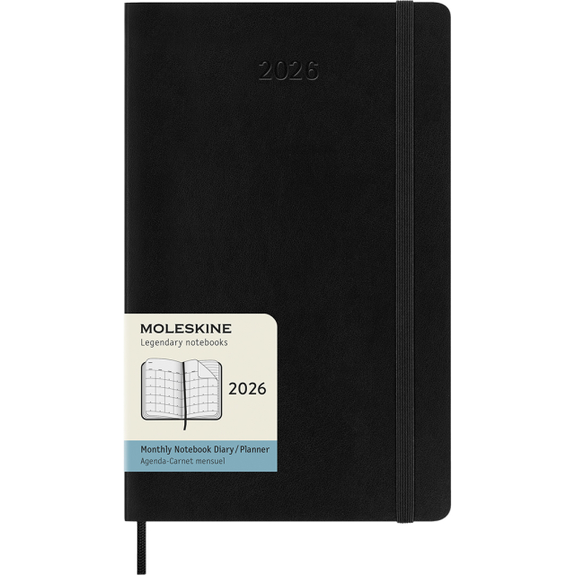 Diary 12M Monthly 2026 Softcover Large Black