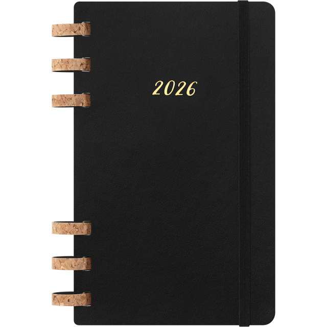 Diary 12M Spiral Planner 2026 Large Black