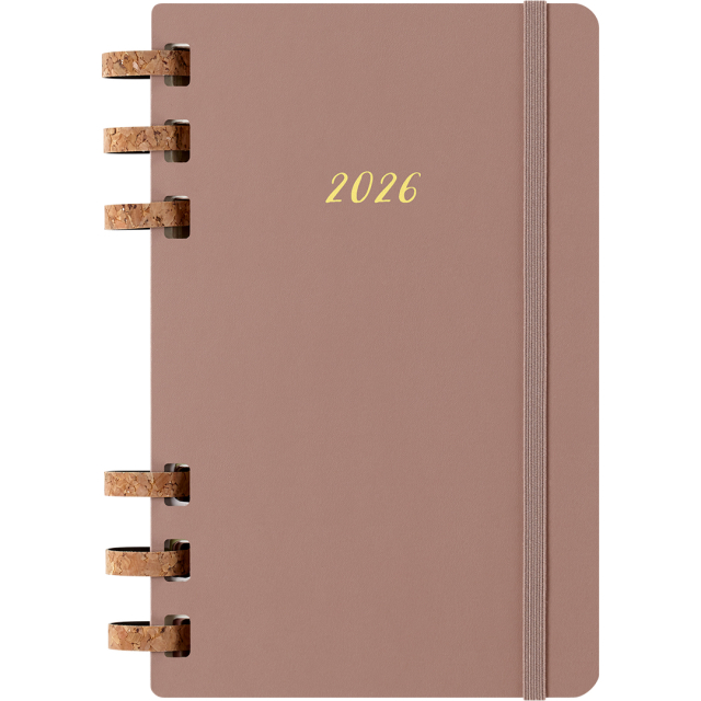 Diary 12M Spiral Planner 2026 Large Almond