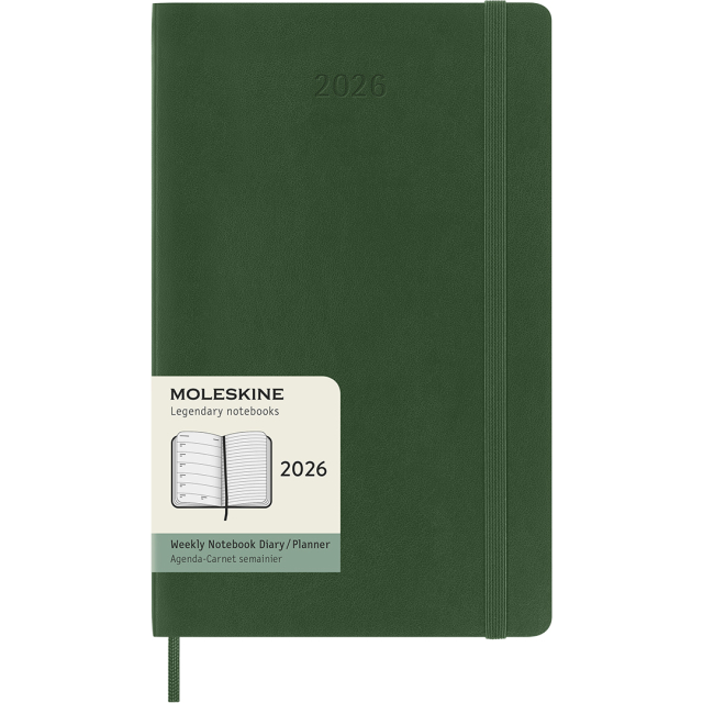 Diary 12M Weekly Notebook 2026 Softcover Large Myrtle Green