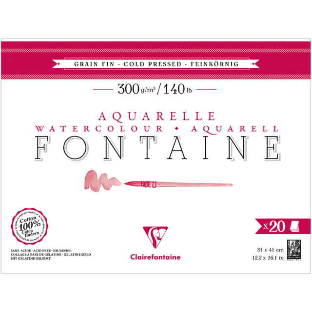 Fontaine Watercolor block CP 31x41 cm 300g