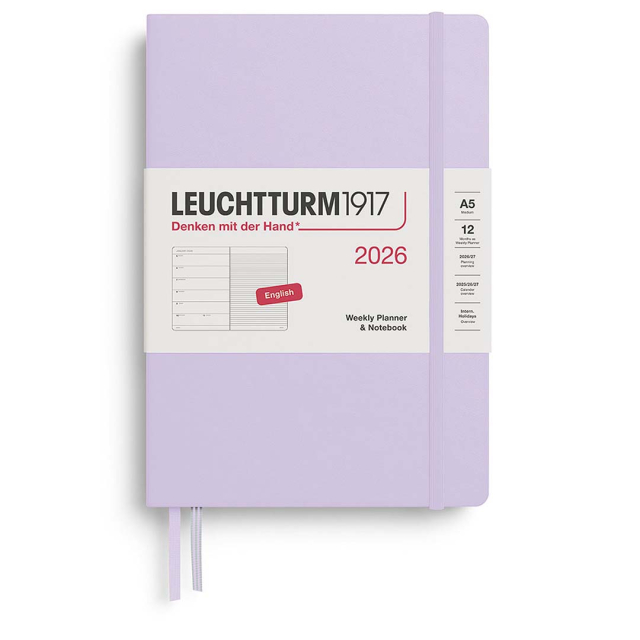 Diary Weekly Planner & Notebook 2026 A5 Lilac