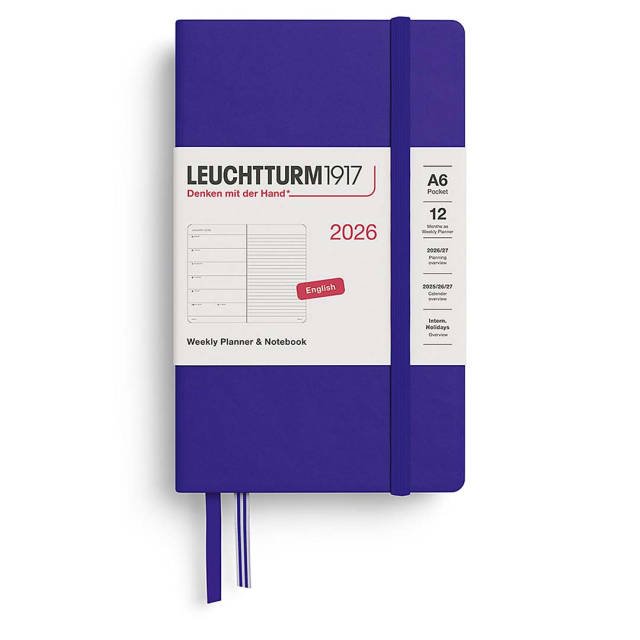 Diary Weekly Planner & Notebook 2026 A6 Ink