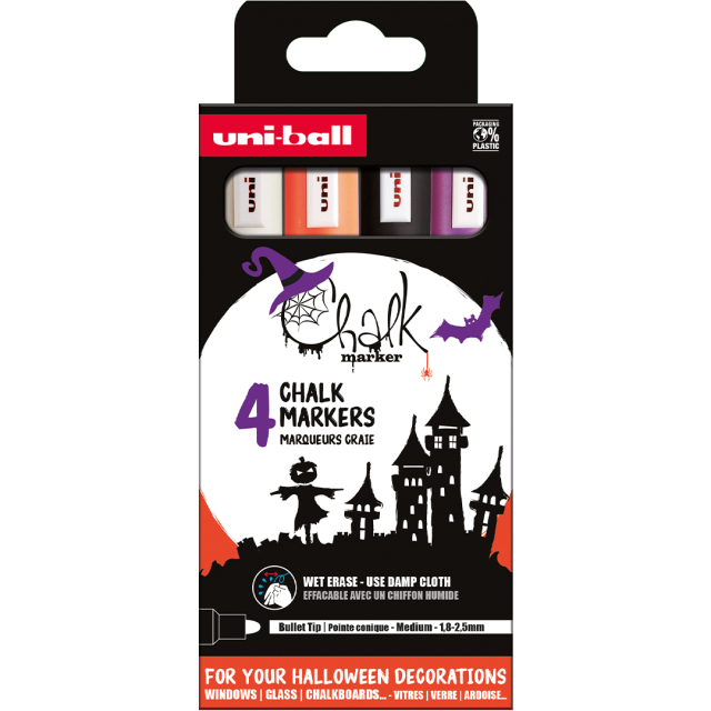 Chalk Marker PWE-5M Halloween 4 pcs