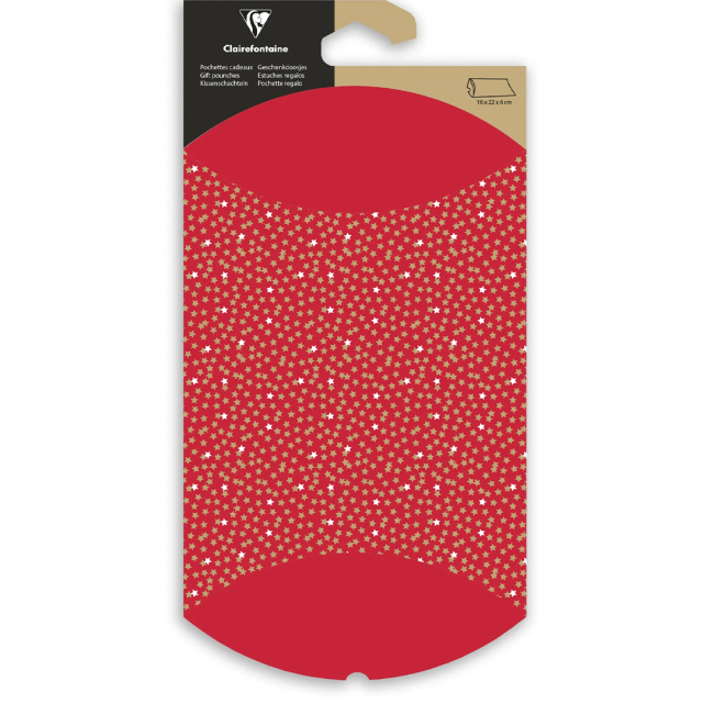 Gift pocket 16x22cm Kraft stars