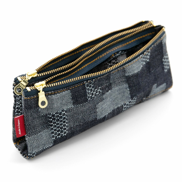 Pen Case Patchwork Denim