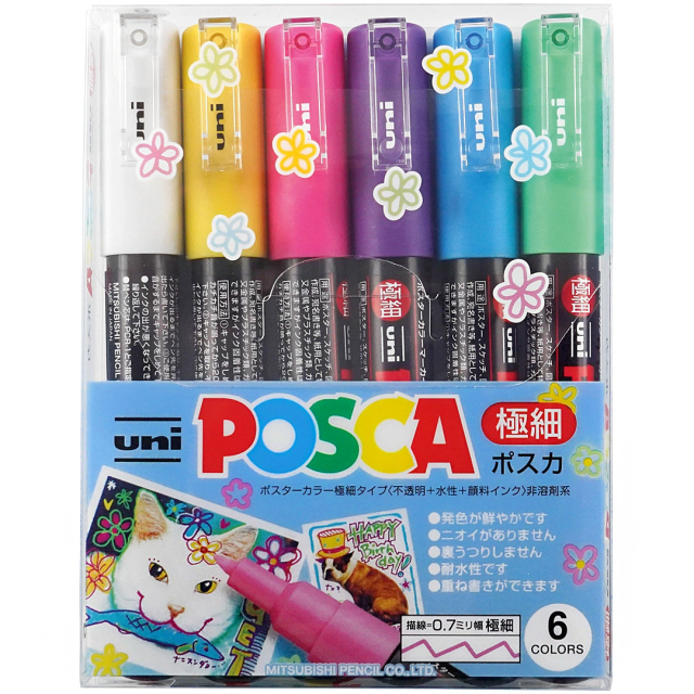 Posca PC-1MC Soft tones 6-set