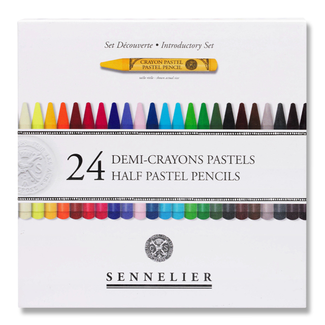 Pastel pen set 24-pack short + 12 empty