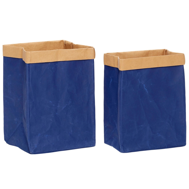 Paper basket Blue Storage Basket Set of 2