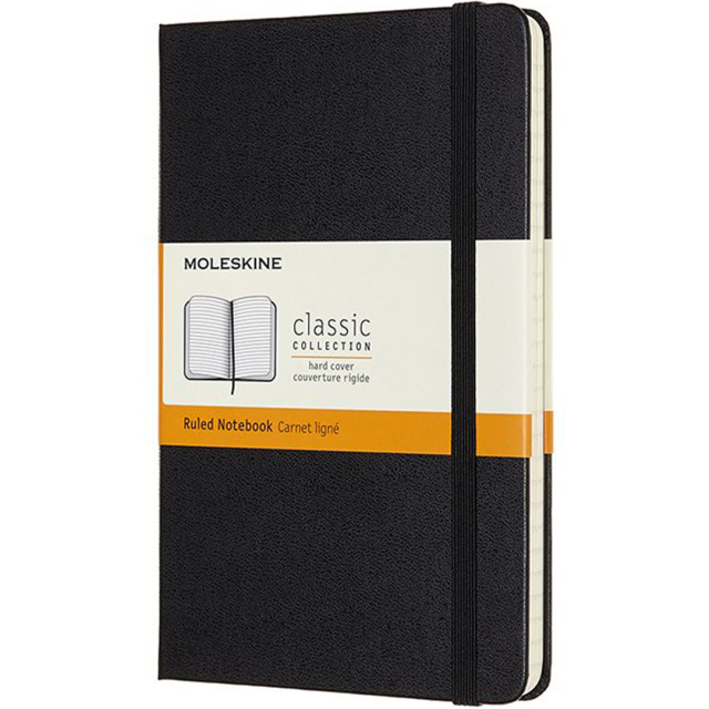 Classic Hard Cover Notebook Medium Black