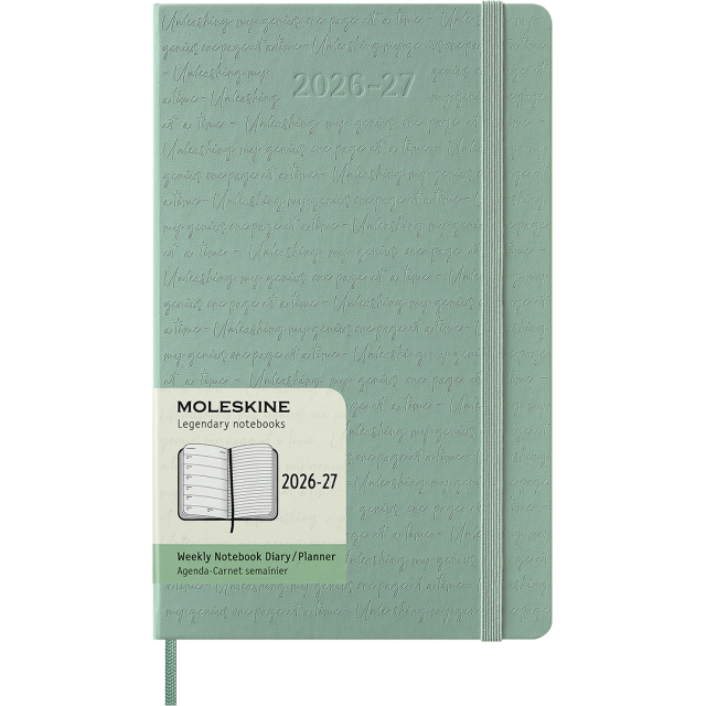 Diary 18M WeekNote Hard Cover Large Sage Green