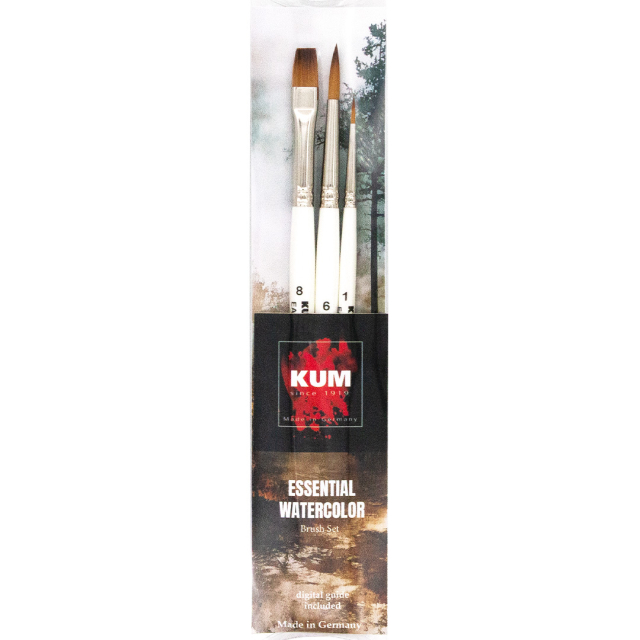Synthetic Brushes Watercolour Essential 3-piece Set