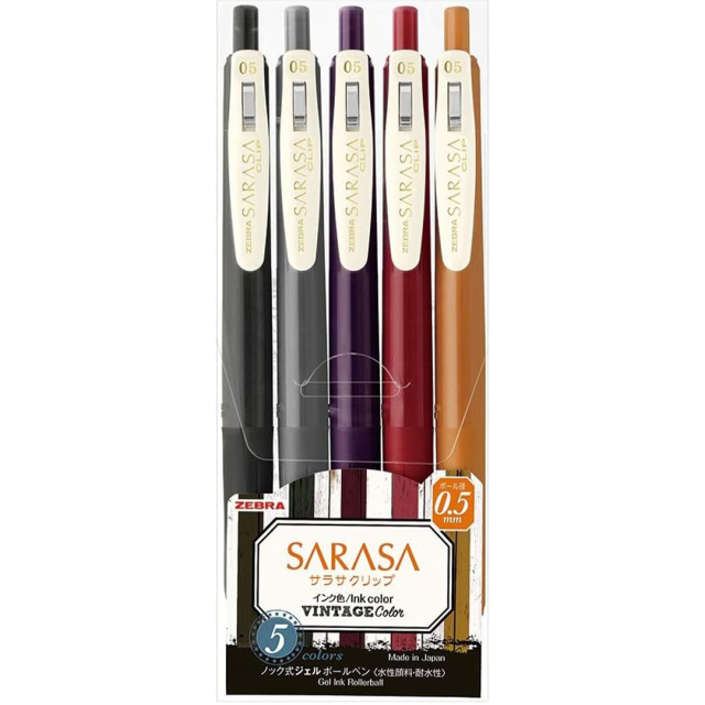Sarasa Clip Vintage B 5-pack