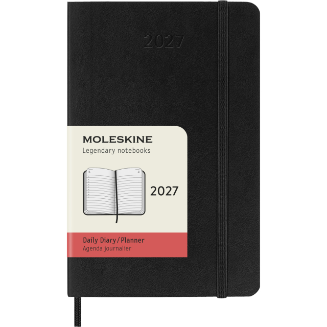 Diary 12M Daily 2027 Softcover Pocket Black