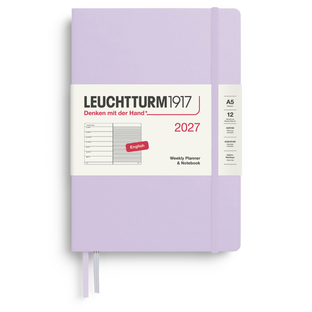 Diary Weekly Planner & Notebook 2026 A5 Lilac