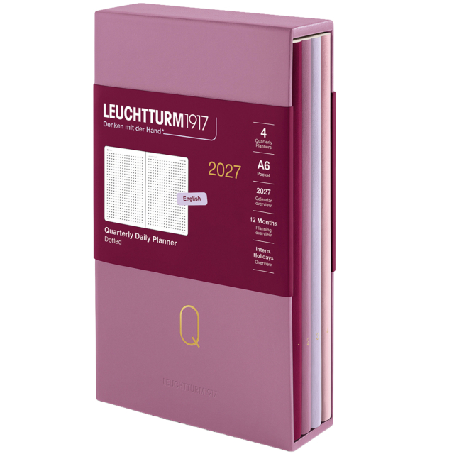 Diary Quarterly Planner 2027 Shades of Rose
