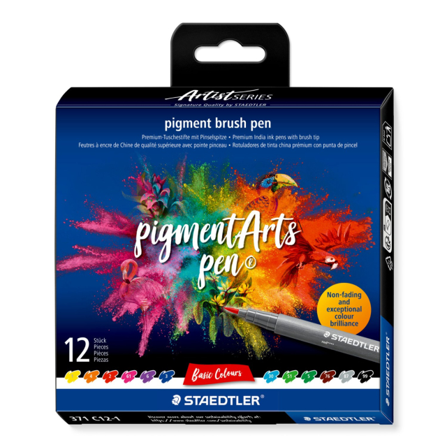 Pigment Arts Brush Pen set of 12 Basic