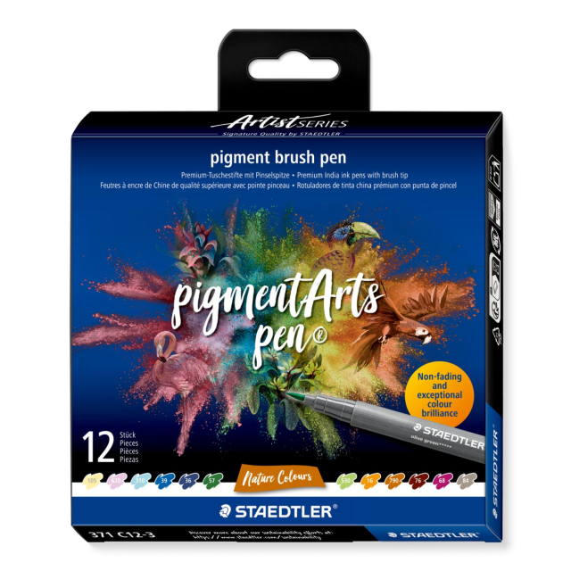 Pigment Arts Brush Pen set of 12 Nature