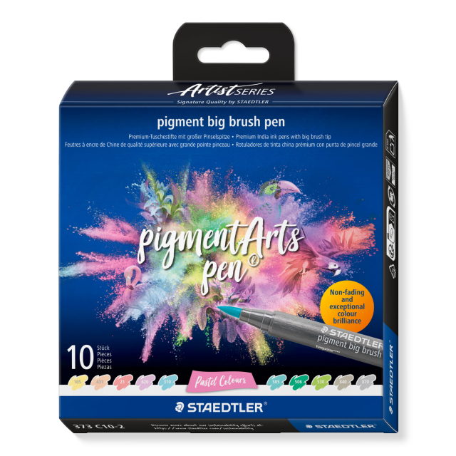 Pigment Arts Big Brush Pen set of 10 Pastel