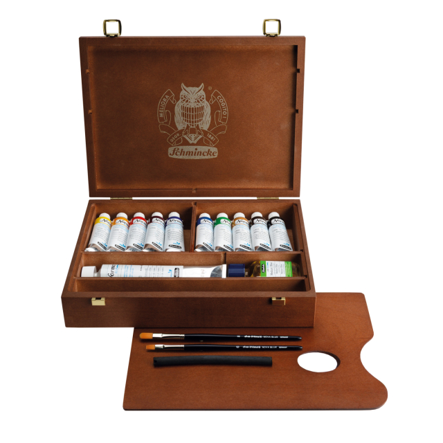 Oil Colour Norma Blue Wooden Set