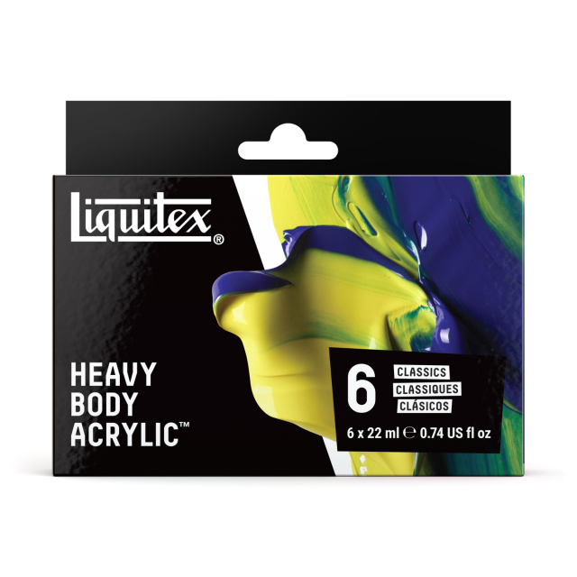 Acrylic Paint Heavy Body Colour Set 6x22 ml