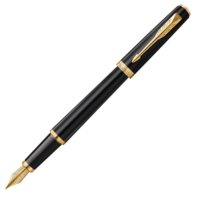 Meridian Matte Black/Chrome Fountain Pen 