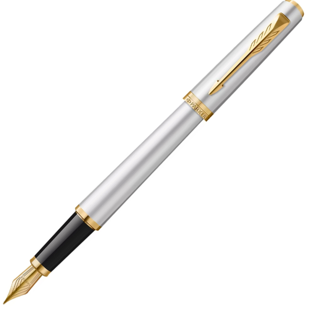 Meridian Chrome/Gold Fountain Pen 