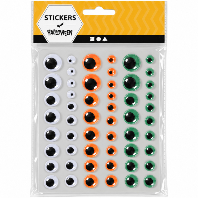 Googly Eyes Halloween 54-pack Self-adhesive