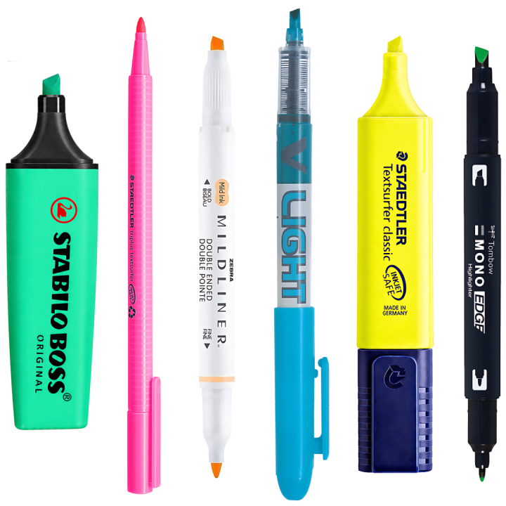 Sample kit Neon Highlighters in the group Pens / Office / Highlighters at Pen Store (sample04_set)