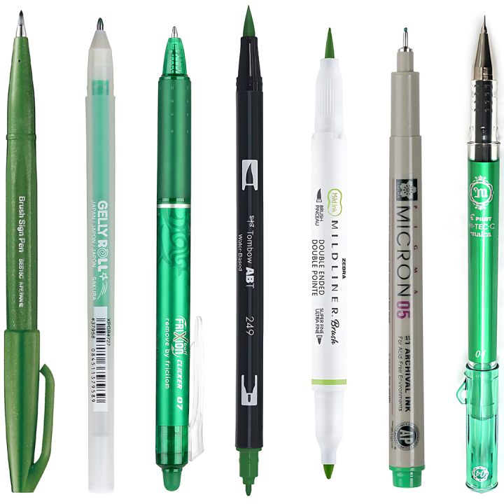Sample kit Green in the group Selected / Sample kits at Pen Store (sample09_set)