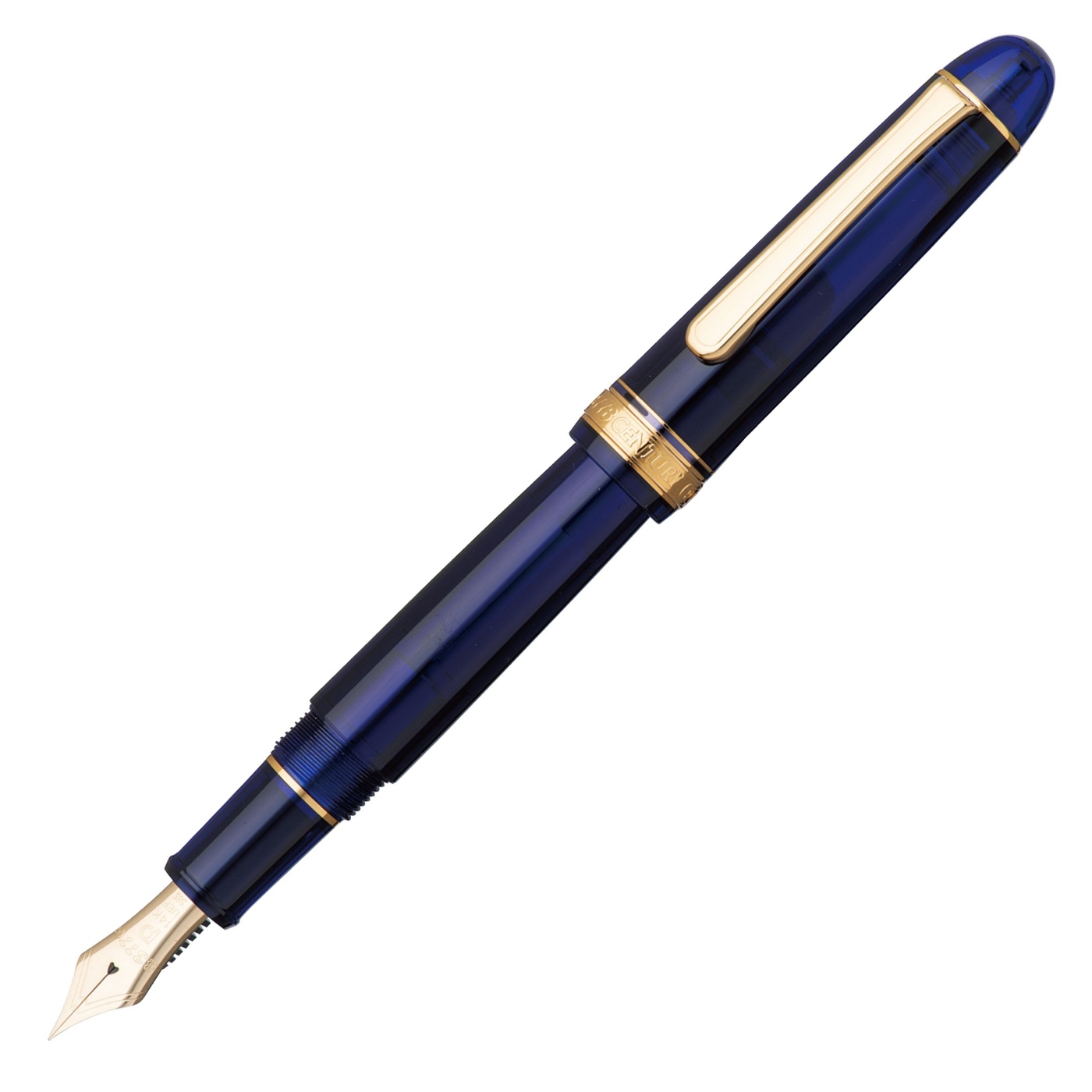 PLATINUM 万年筆 #3776 CENTURY Platinum #3776 Century Gold Trim Fountain Pen Chartres Blue | Pen