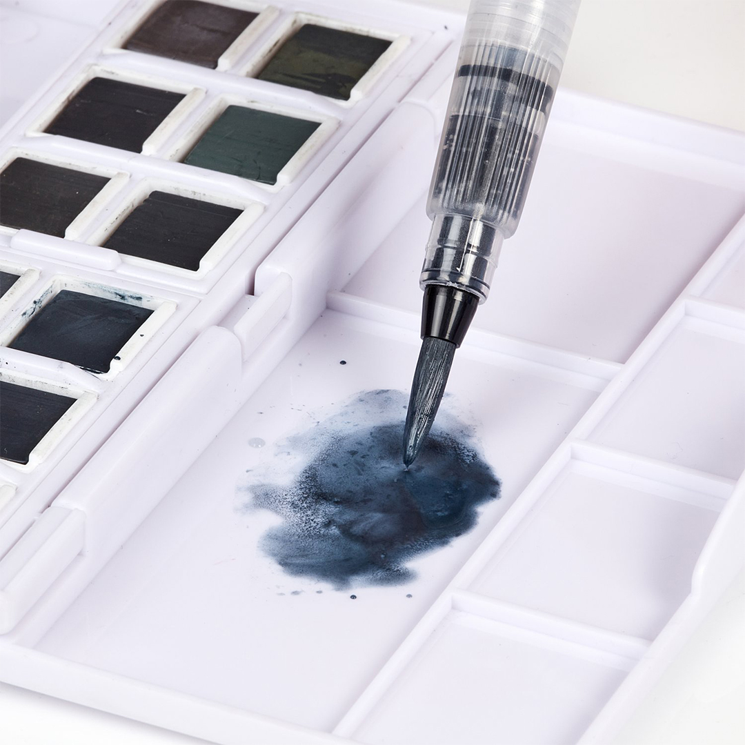 Tinted Charcoal Paint Pan Set 12 Half pans