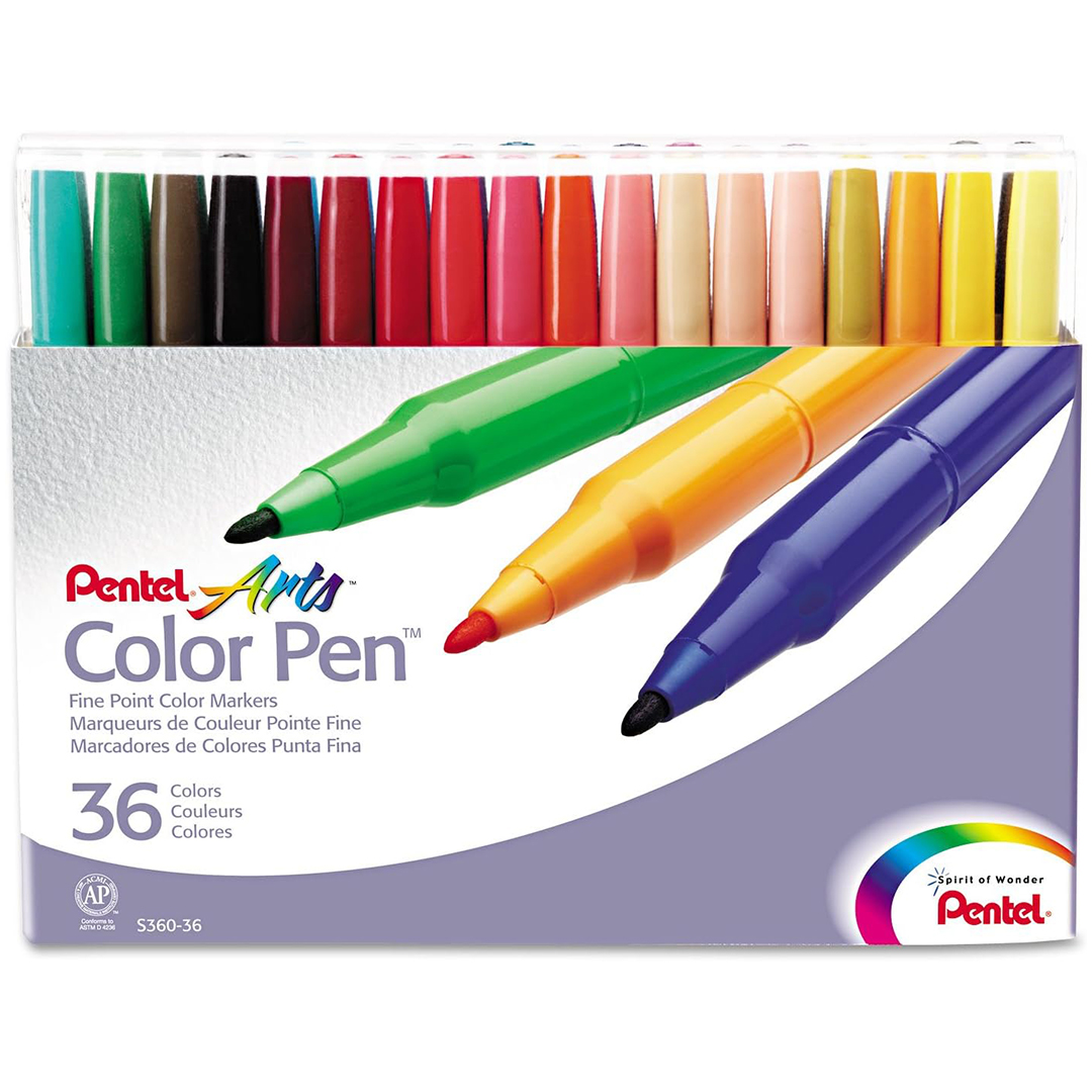 Color Pen Felt tip pens 36 set