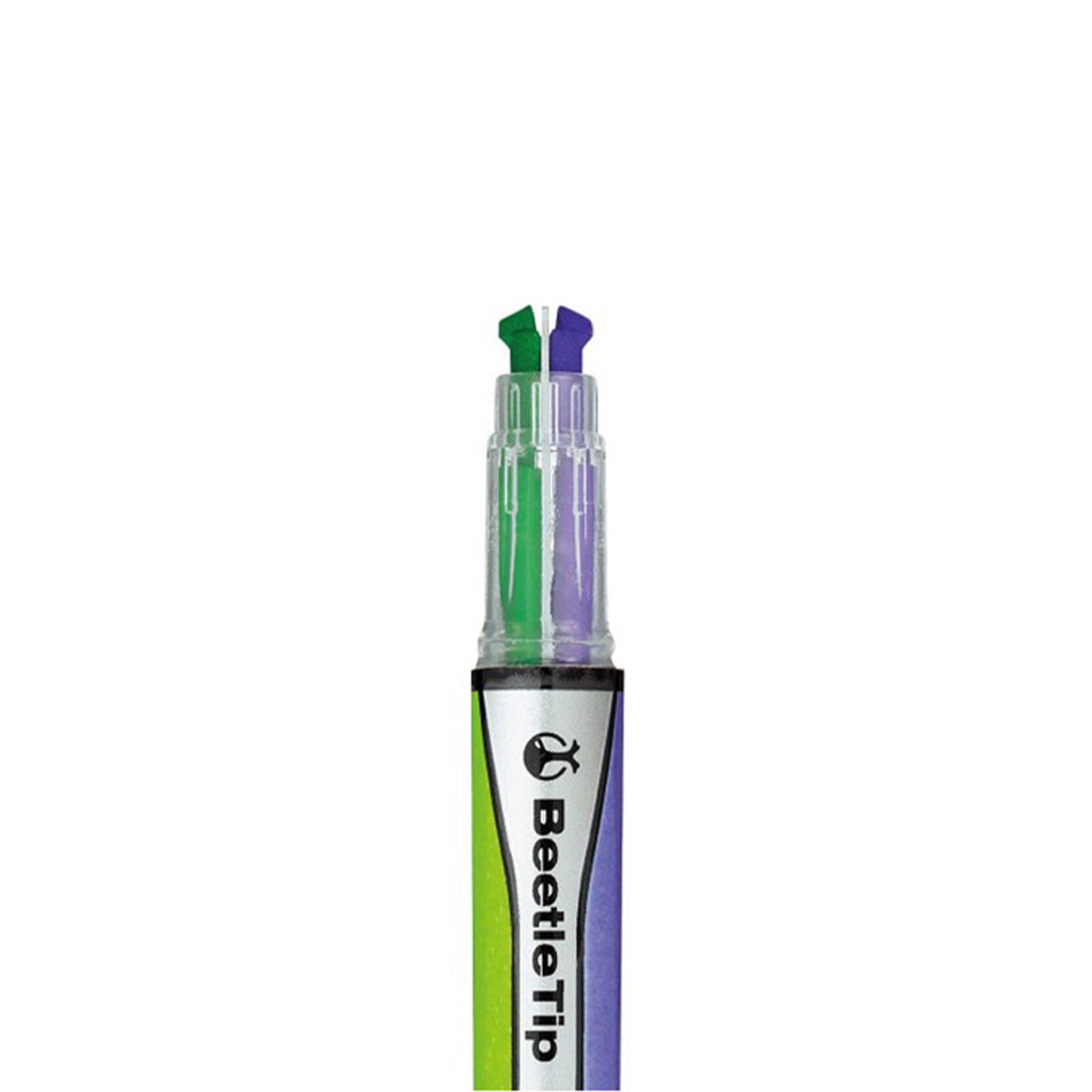 Highlighter two-colour Green/Purple