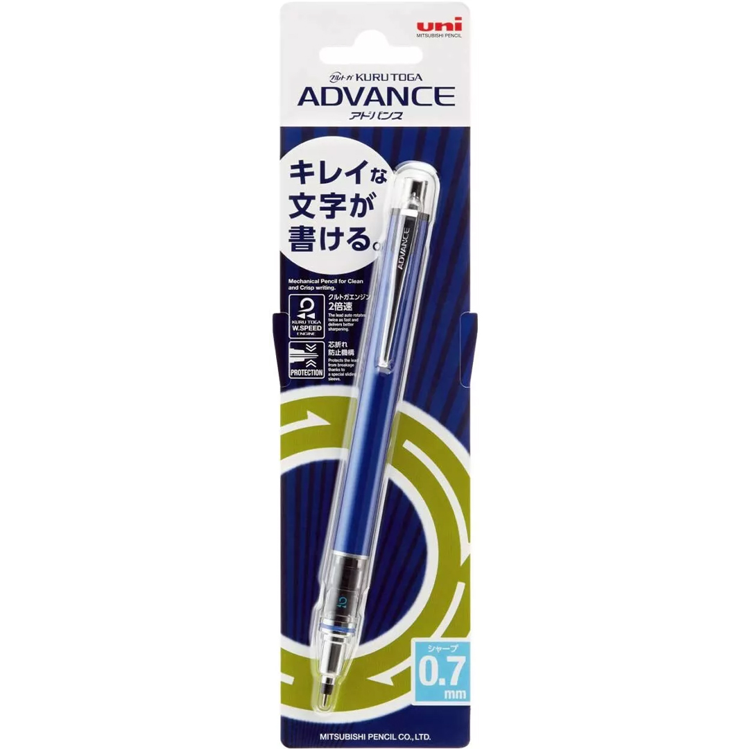 Mechanical Pencil Kuru Toga Advance 0.7 mm Blue