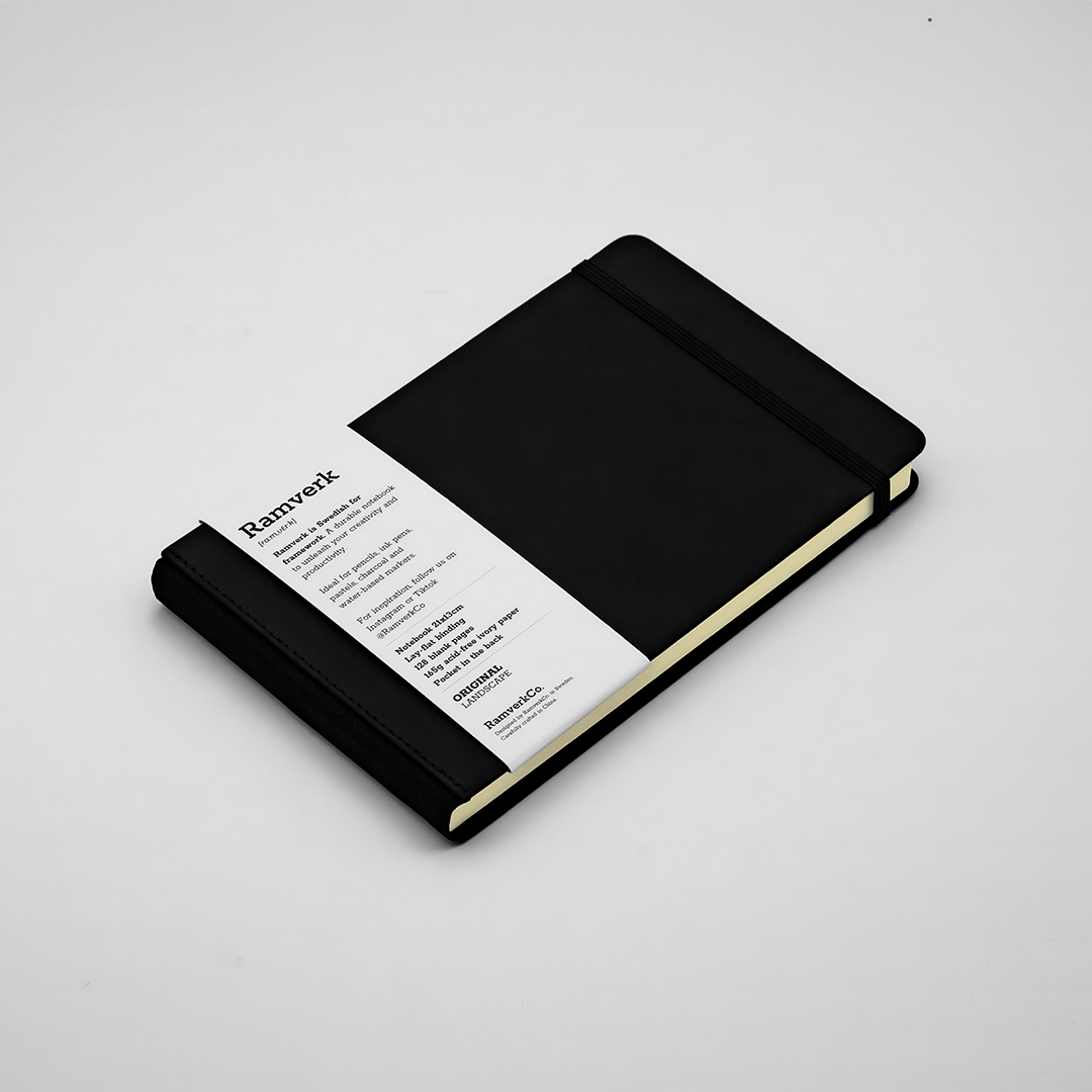 Original Black Sketchbook Landscape