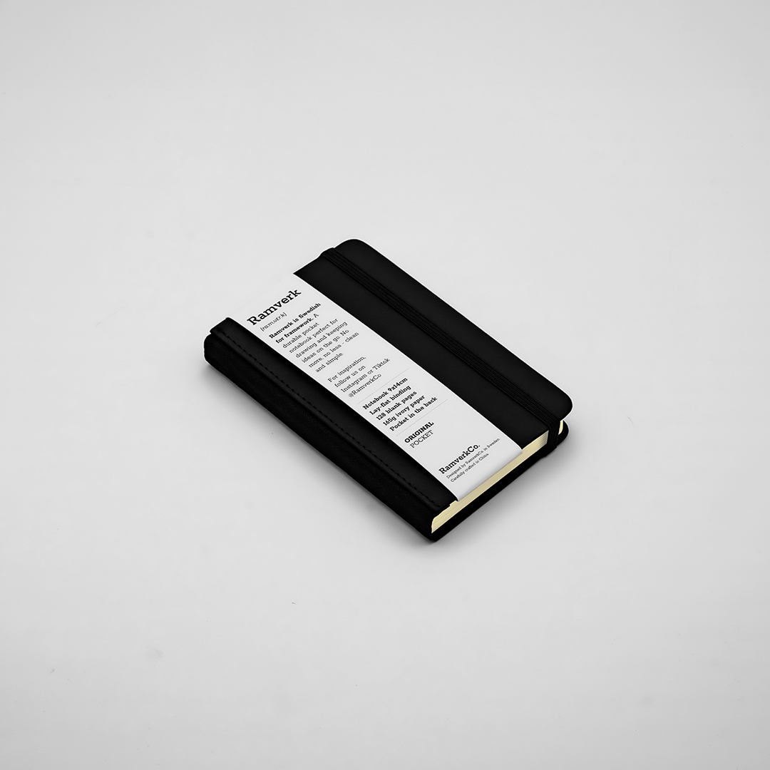 Original Black Sketchbook Pocket