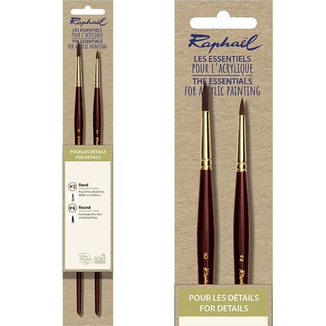 Synthetic Brushes Acrylic Details 2-piece Set