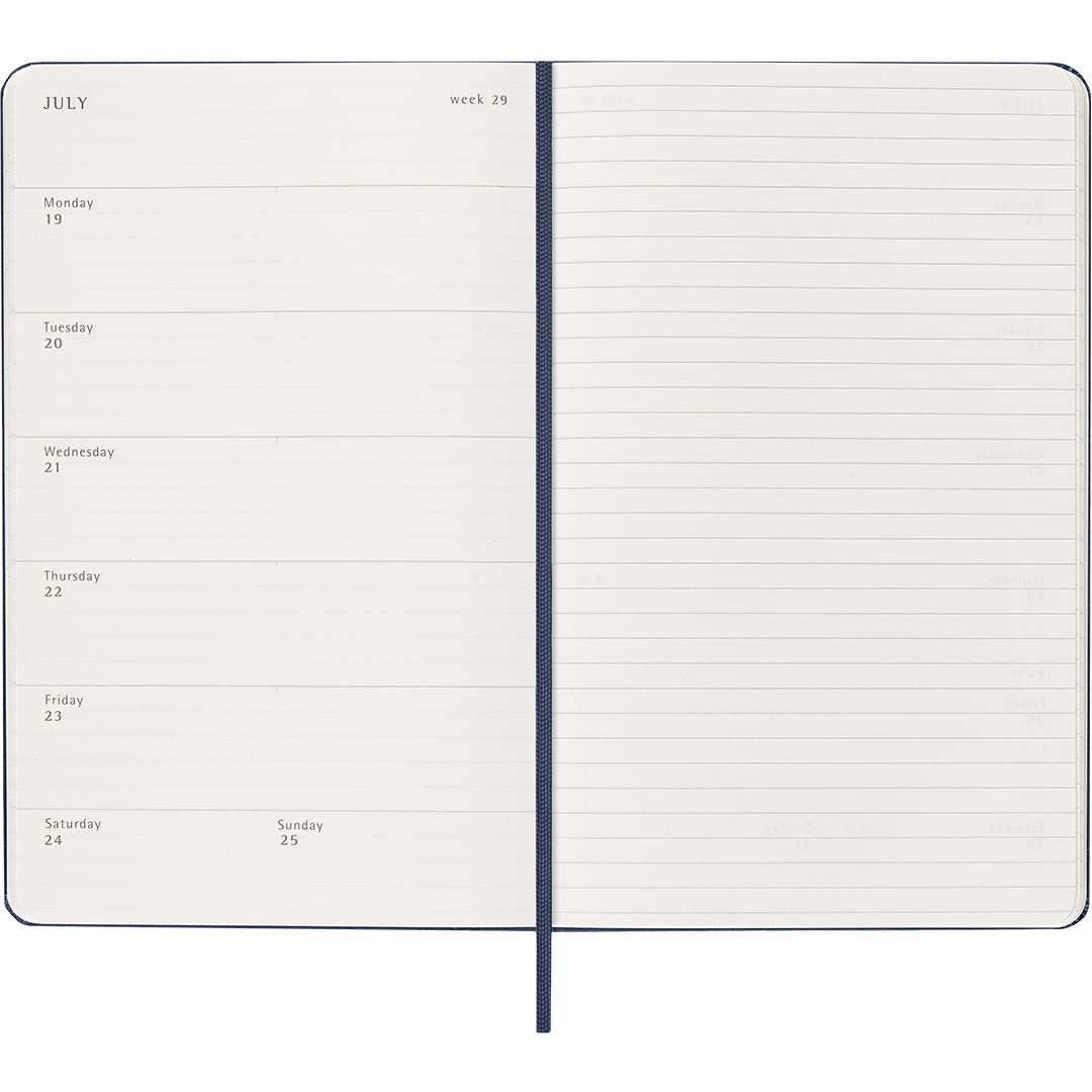 Diary 18M WeekNote Hard Cover Large Sapphire Blue