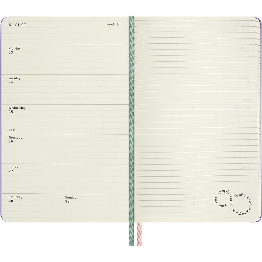 Diary 18M WeekNote Hard Cover Large Alice in Wonderland