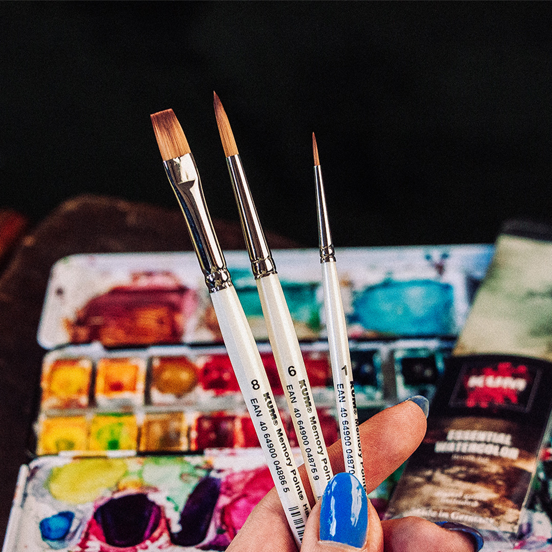 Synthetic Brushes Watercolour Essential 3-piece Set