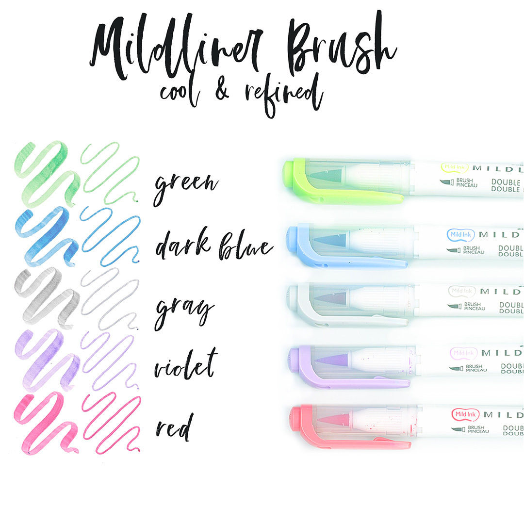 Mildliner Brush 5-pack Cool & Refined set