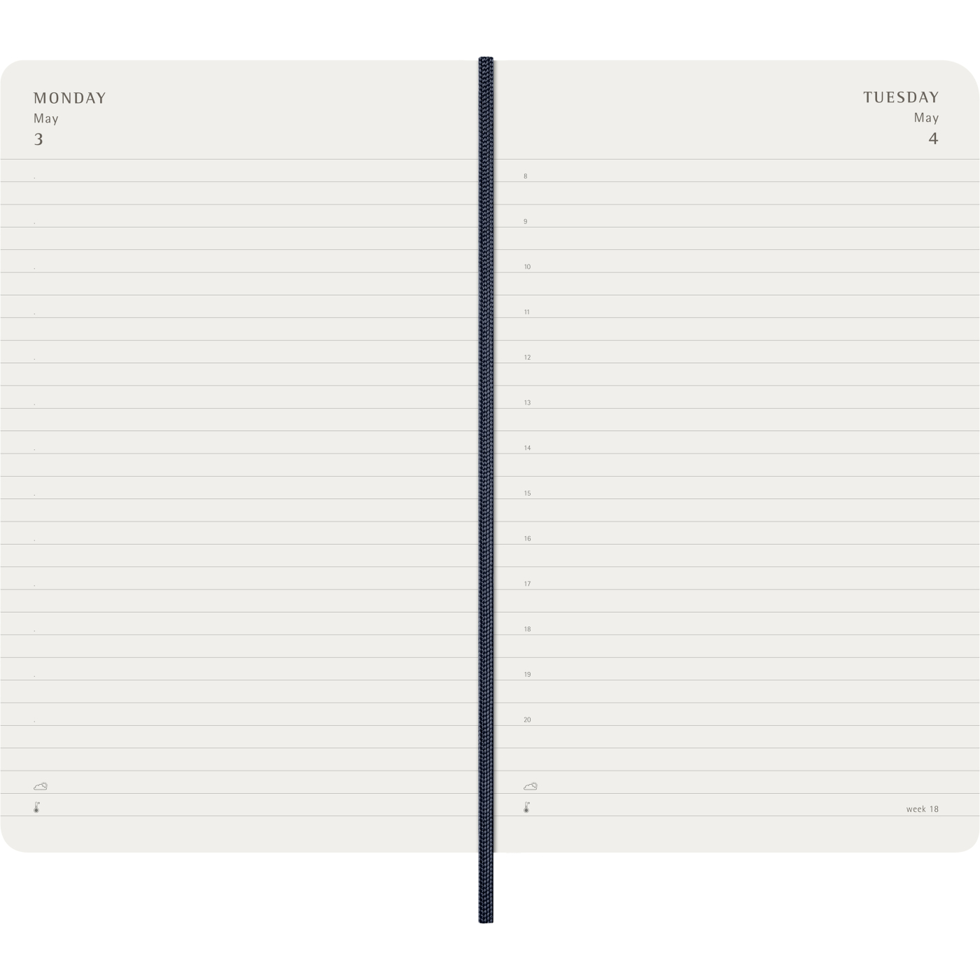 Diary 12M Daily 2027 Softcover Large Sapphire Blue