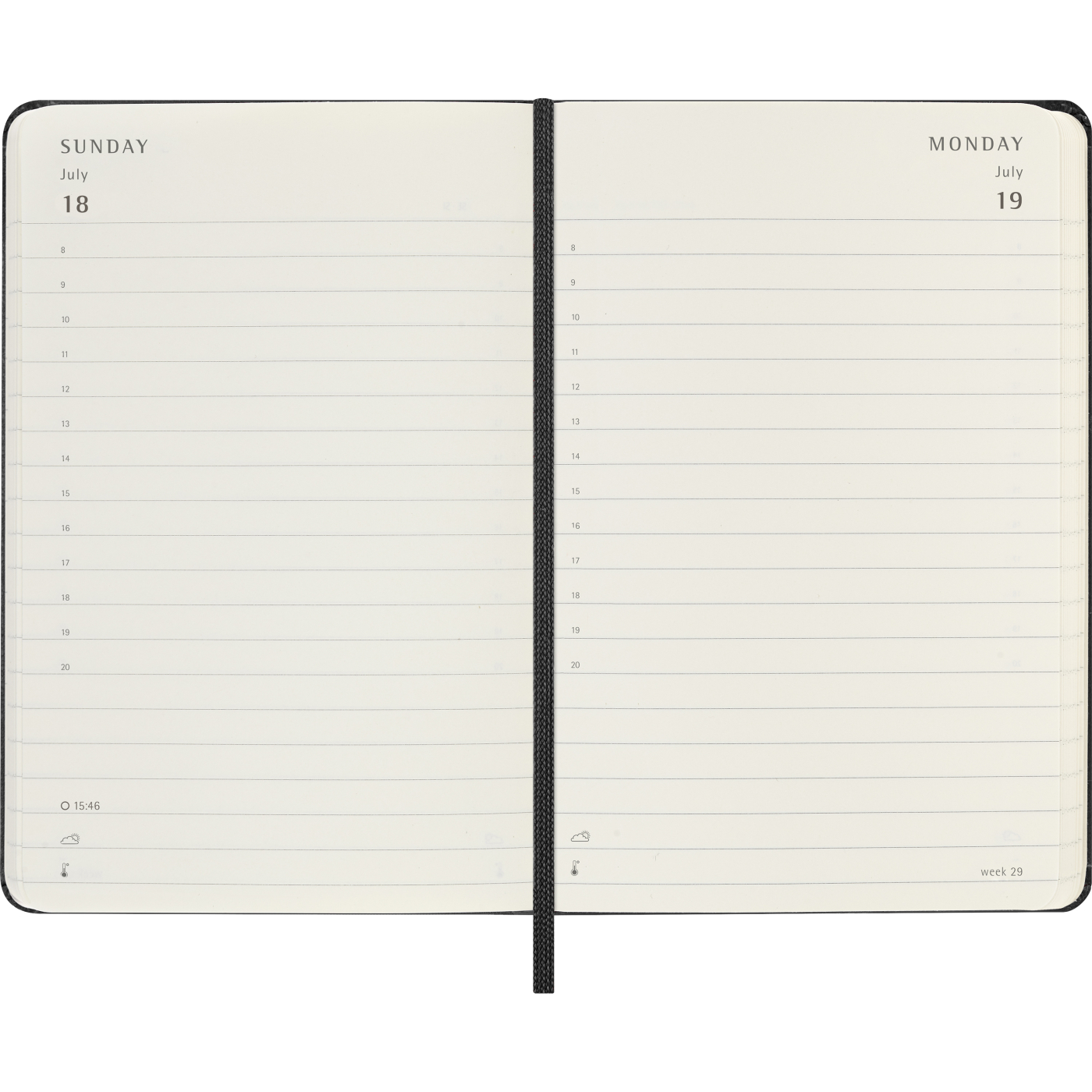 Diary 12M Daily 2027 Hardcover Pocket Black